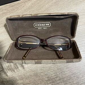 Women's COACH Tortoise Brown SHAWNA 837 Berry Horn DESIGNER Eye GLASSES